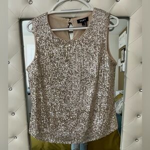 Donna Karan sequin evening top